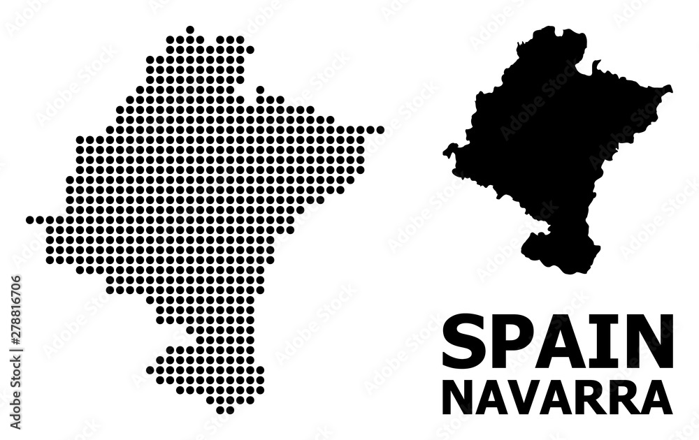 Dot Mosaic Map of Navarra Province