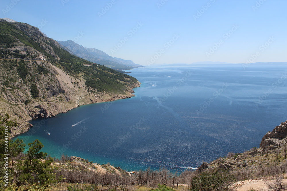 View of the bay Riviera Makarska Croatia