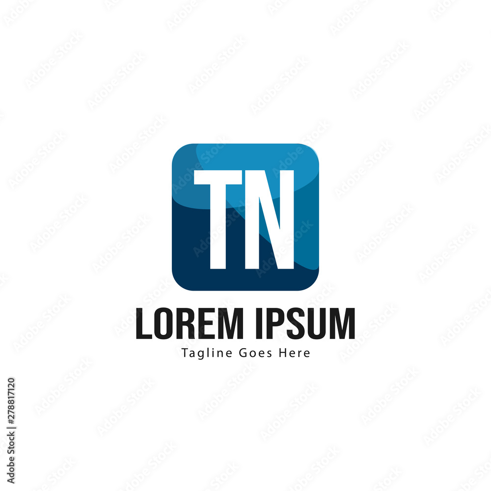 Initial TN logo template with modern frame. Minimalist TN letter logo vector illustration Initial TN logo template with modern frame. Minimalist TN letter logo vector illustration