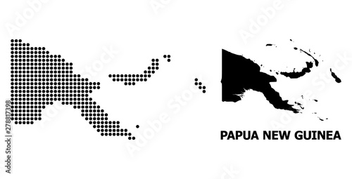 Dot Pattern Map of Papua New Guinea photo