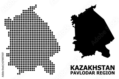 Pixelated Pattern Map of Pavlodar Region photo