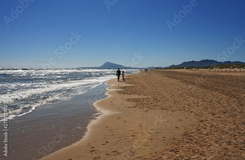 Beach day in summer