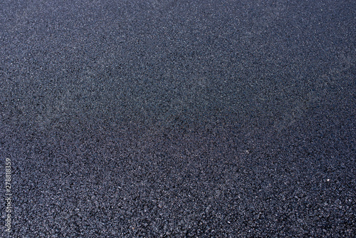 Close up of fresh new asphalt pavement