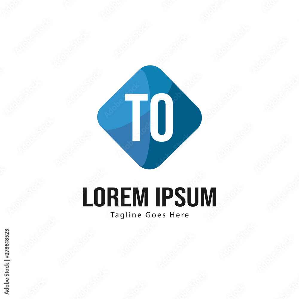 Initial TO logo template with modern frame. Minimalist TO letter logo vector illustration Initial TO logo template with modern frame. Minimalist TO letter logo vector illustration