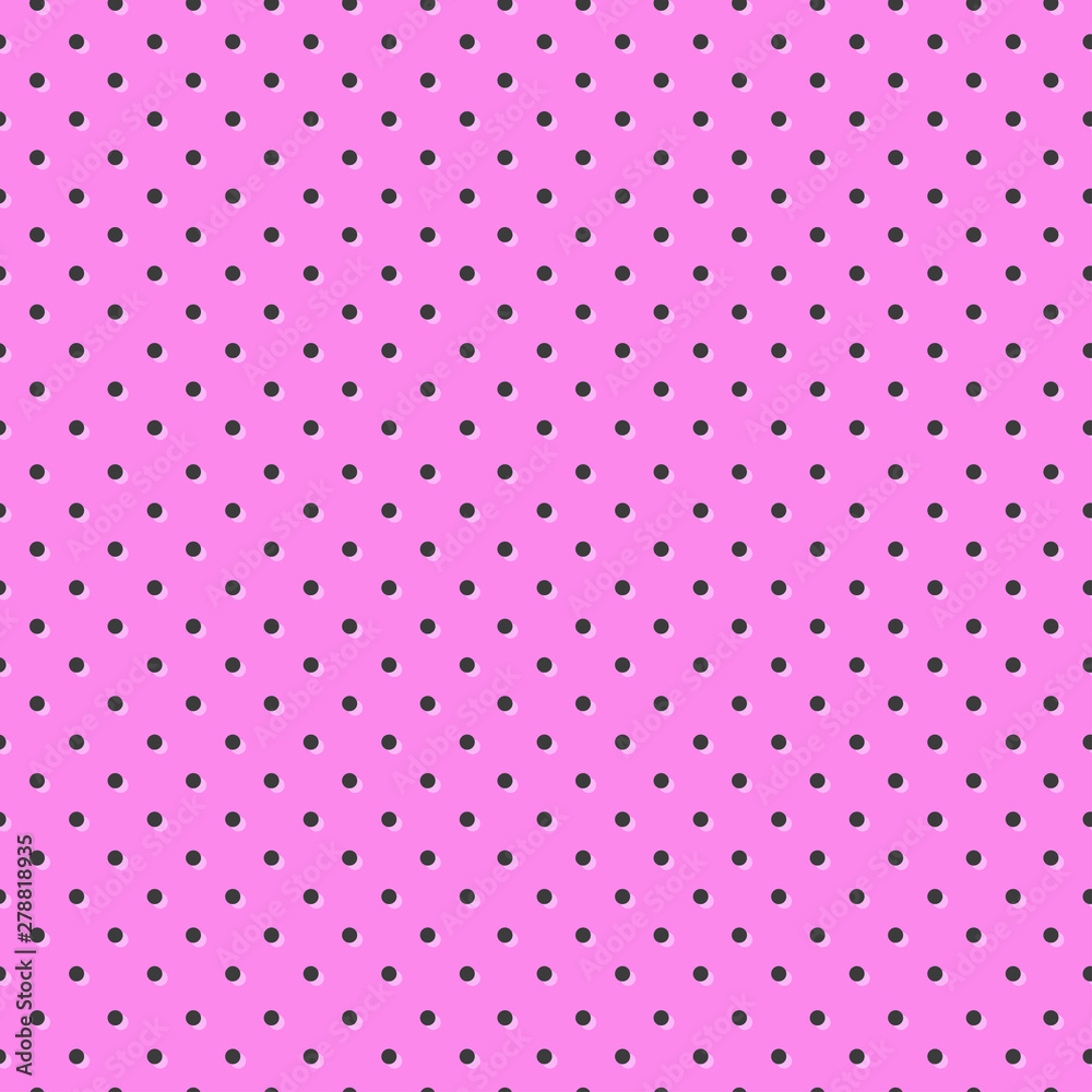 Polka dot seamless pattern, pink and black colors. Vector illustration Polka dot seamless pattern, pink and black colors. Vector illustration