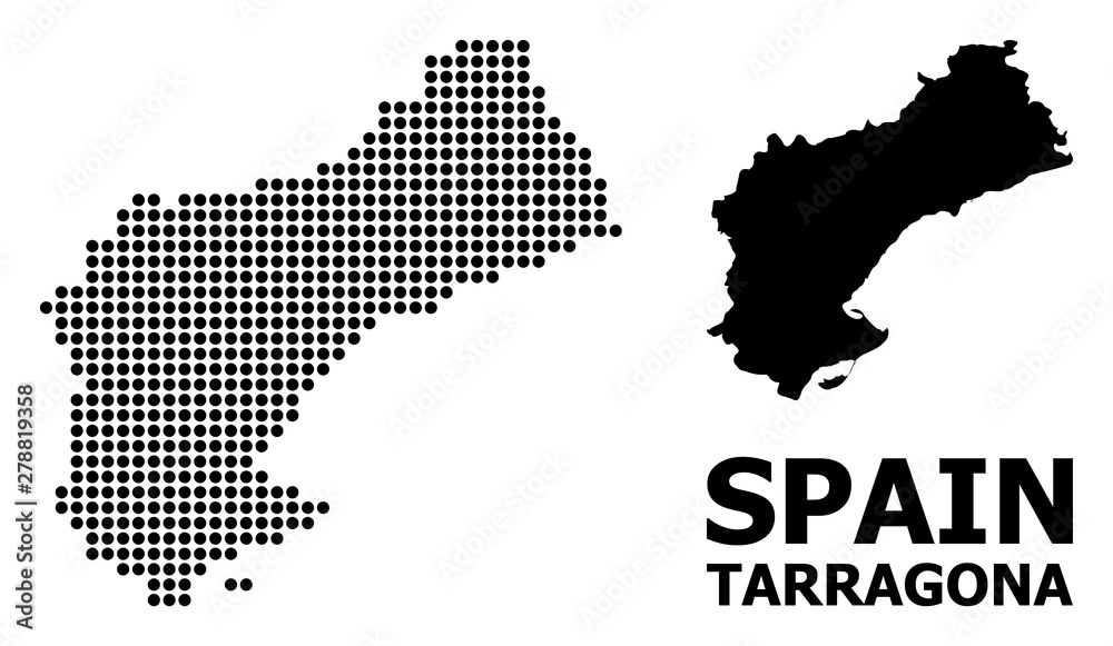 Dot Mosaic Map of Tarragona Province