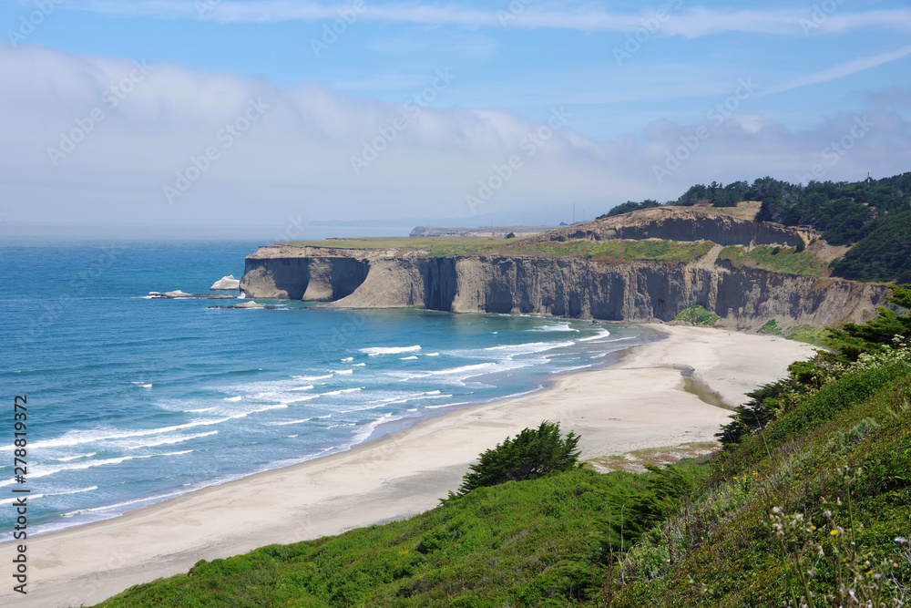 California coastline along Highway 1 between Half Moon Bay and Santa Cruz looking north