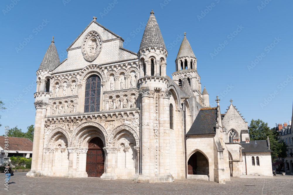 Roman poitiers church Notre Dame la Grande in town Poitiers France