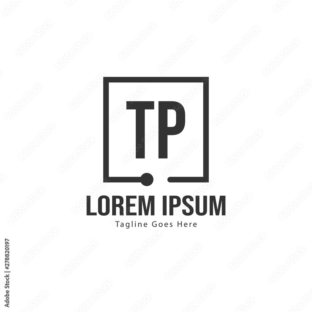 Initial TP logo template with modern frame. Minimalist TP letter logo vector illustration Initial TP logo template with modern frame. Minimalist TP letter logo vector illustration
