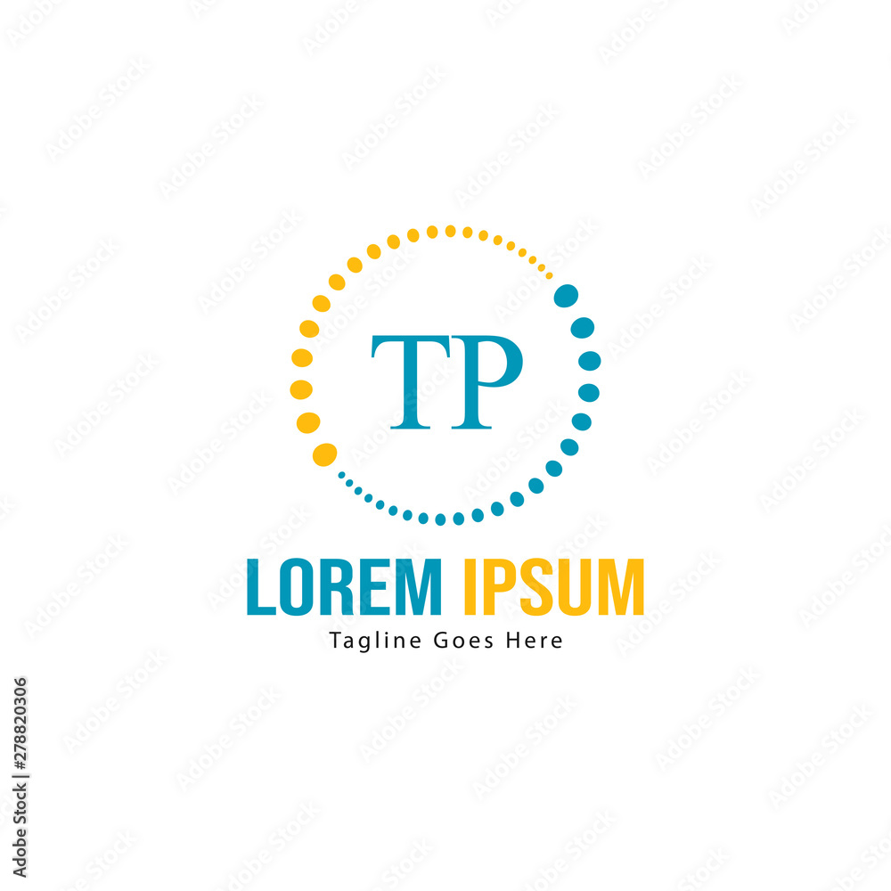 Initial TP logo template with modern frame. Minimalist TP letter logo vector illustration Initial TP logo template with modern frame. Minimalist TP letter logo vector illustration
