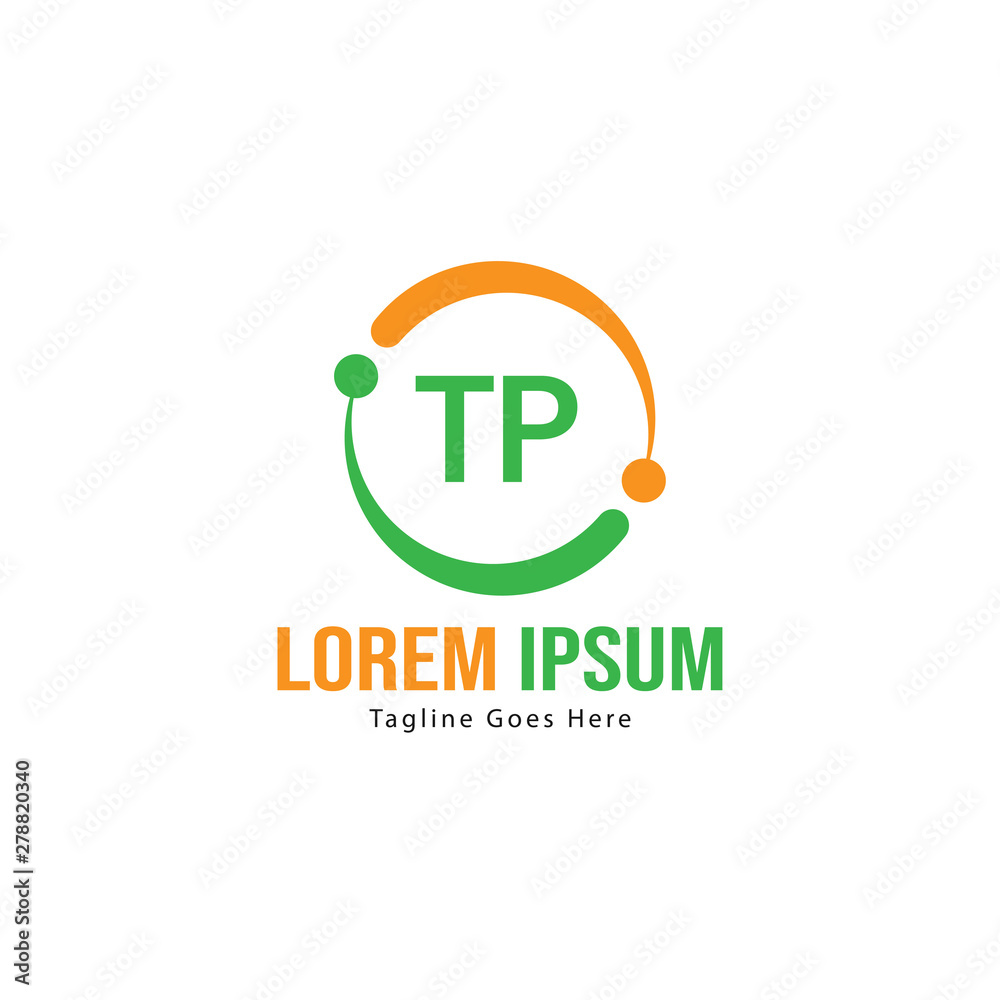 Initial TP logo template with modern frame. Minimalist TP letter logo vector illustration Initial TP logo template with modern frame. Minimalist TP letter logo vector illustration