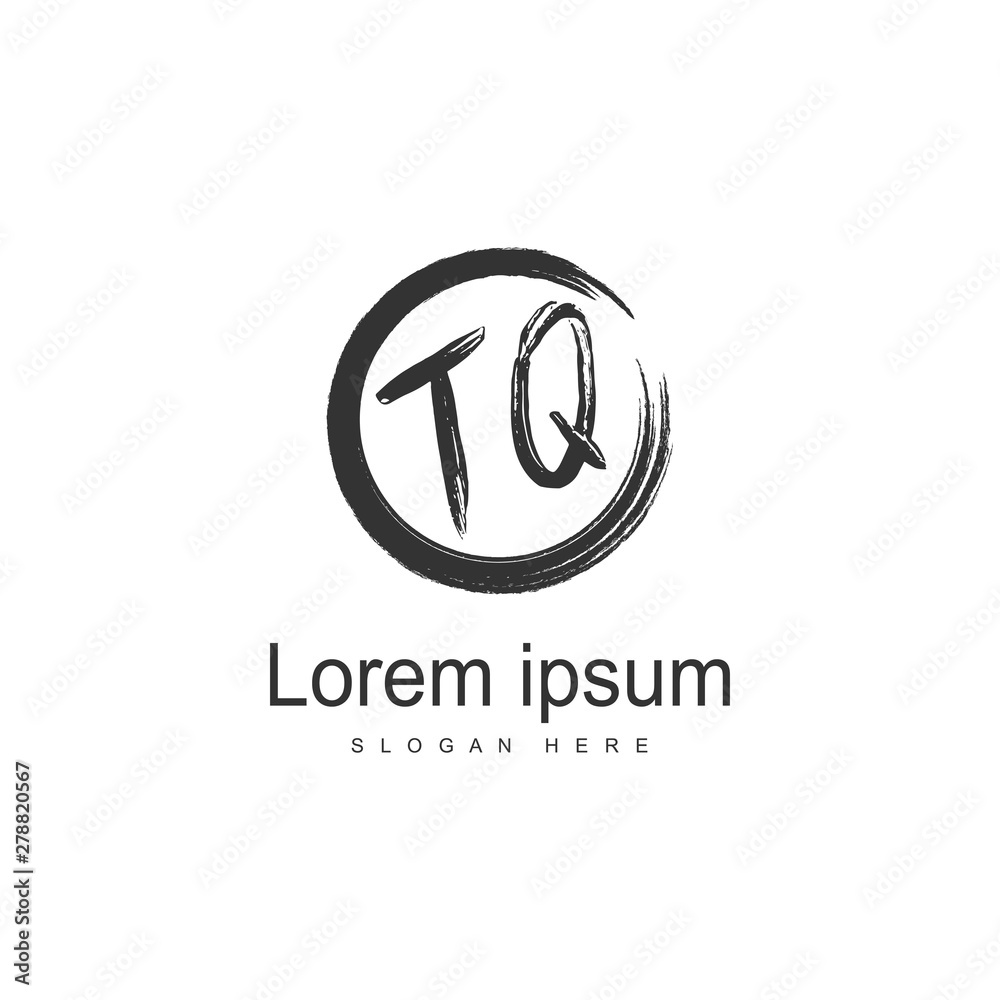 Initial TQ logo template with modern frame. Minimalist TQ letter logo vector illustration Initial TQ logo template with modern frame. Minimalist TQ letter logo vector illustration