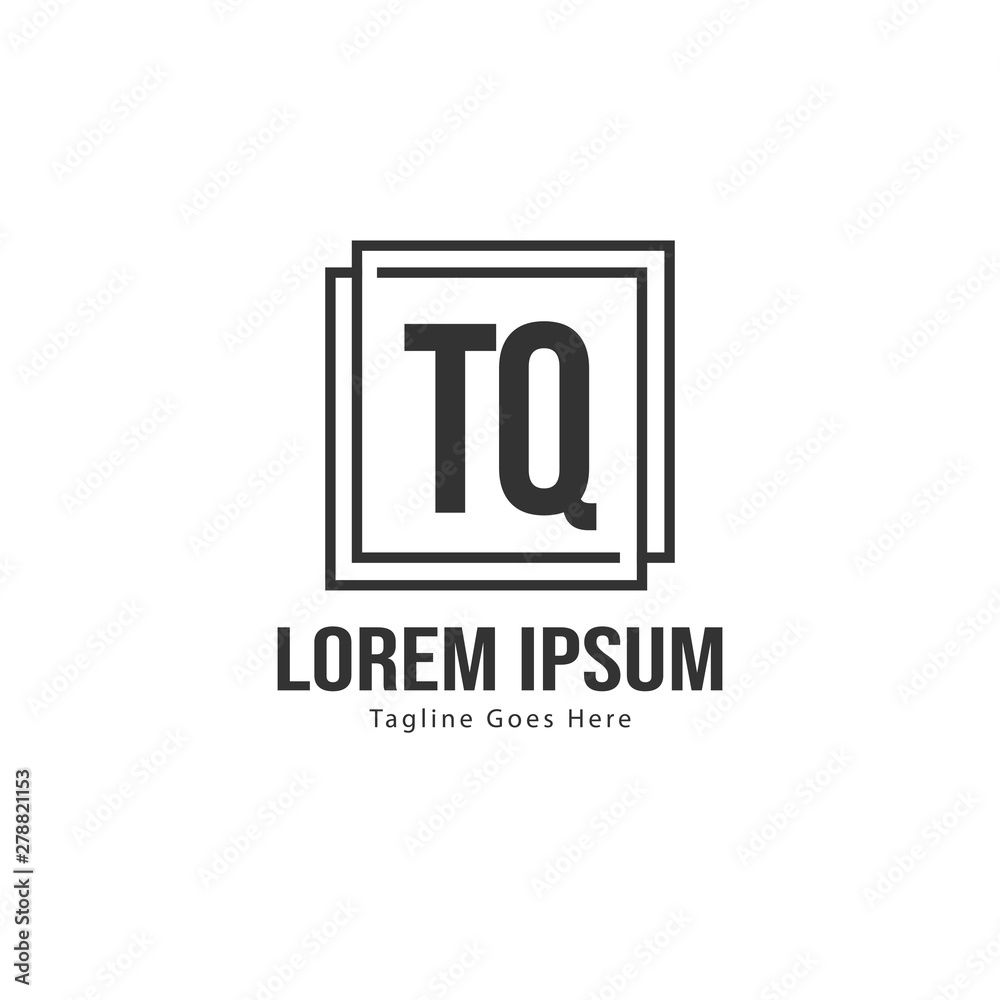 Initial TQ logo template with modern frame. Minimalist TQ letter logo vector illustration Initial TQ logo template with modern frame. Minimalist TQ letter logo vector illustration