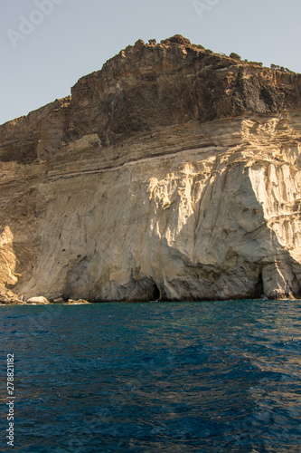 big cliff on Milos island