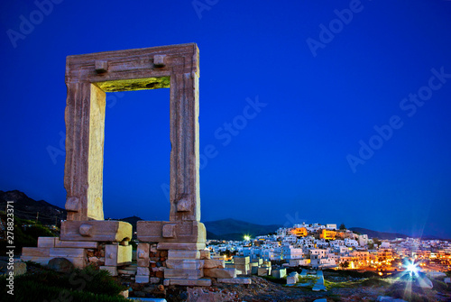 NAXOS ISLAND, CYCLADES, AEGEAN SEA, GREECE. The Portara (literally 