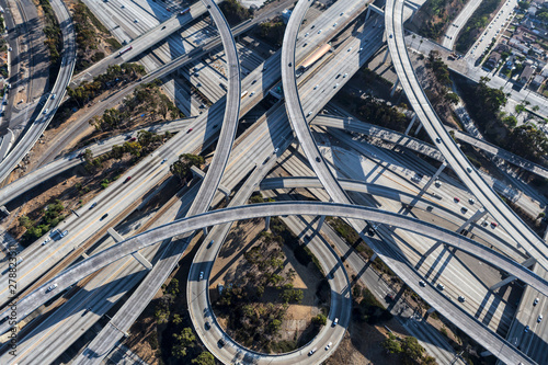 Aerial view of the 110 and ...