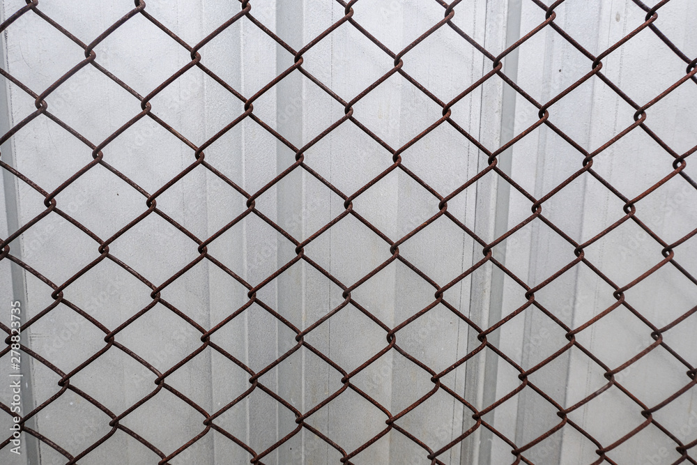 Fototapeta premium Old rusty forged fence, close up