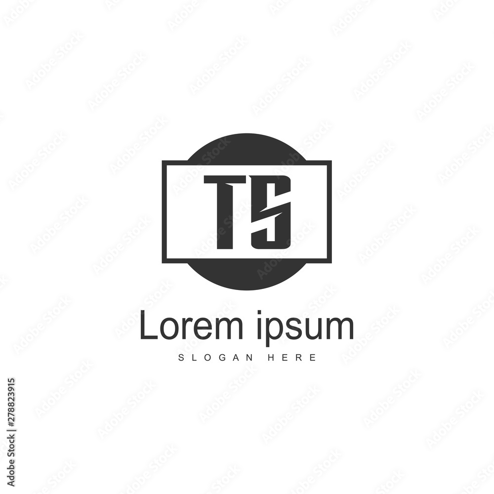 Initial TS logo template with modern frame. Minimalist TS letter logo vector illustration Initial TS logo template with modern frame. Minimalist TS letter logo vector illustration