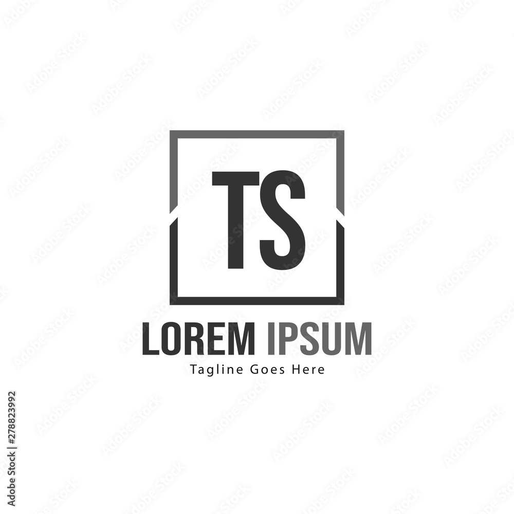 Initial TS logo template with modern frame. Minimalist TS letter logo vector illustration Initial TS logo template with modern frame. Minimalist TS letter logo vector illustration