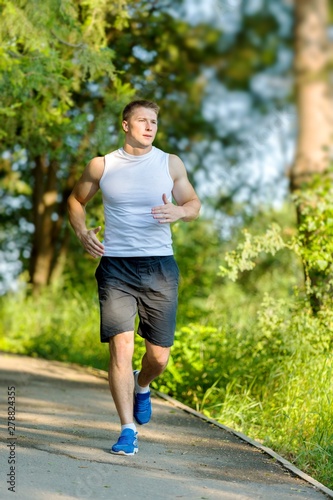 Fit Runner Running Jogging Outdoors
