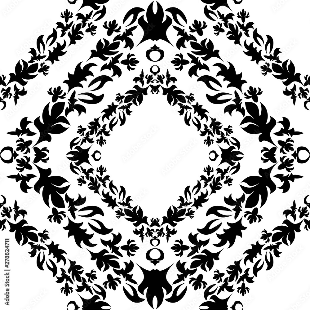 Royal damask pattern for fabric design. Wallpaper baroque, damask. Royal damask pattern for fabric design. Wallpaper baroque, damask.