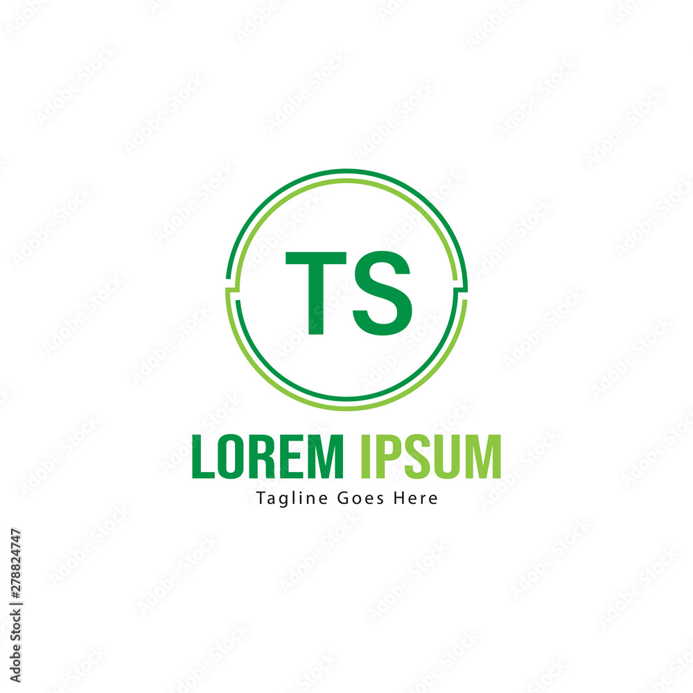 Initial TS logo template with modern frame. Minimalist TS letter logo vector illustration Initial TS logo template with modern frame. Minimalist TS letter logo vector illustration