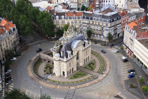 la porte de Paris à Lille vue du haut du beffroi
