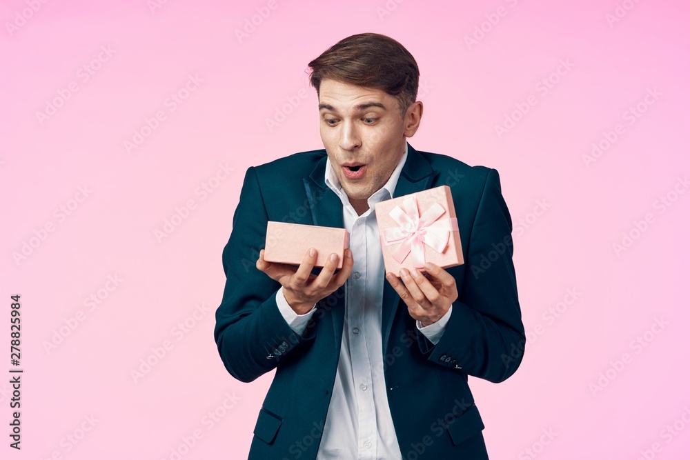 young man with blank card young man with blank card