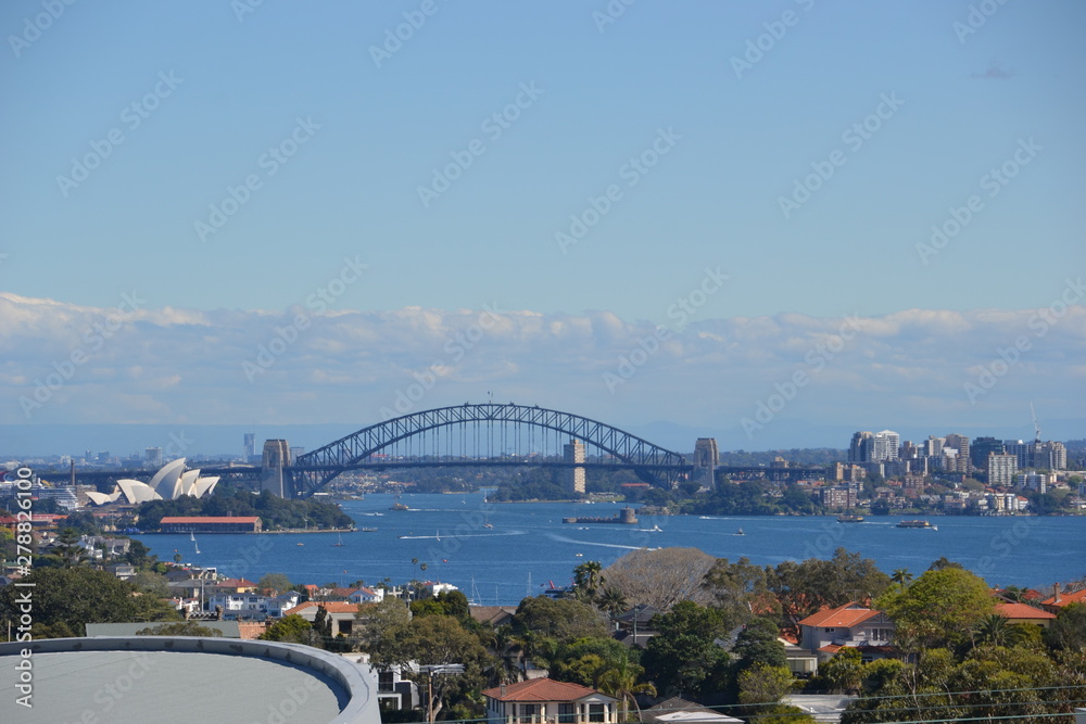 Naklejka premium view of sydney harbour bridge