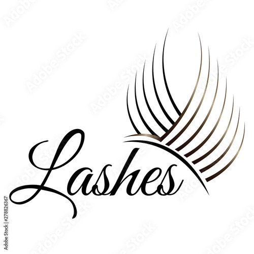 Lashes logo, sign, symbol for cosmetic salon, beauty shop, makeup artist, modern style