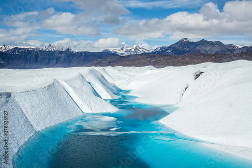 Принти на полотні Blue lake on the Matanuska Glacier
