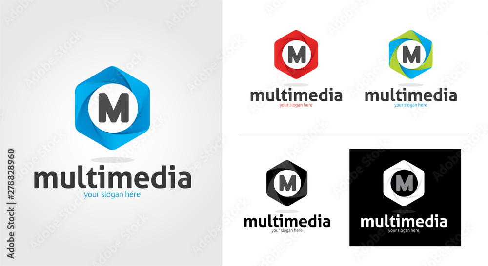 M letter creative and minimalist logo template Set M letter creative and minimalist logo template Set