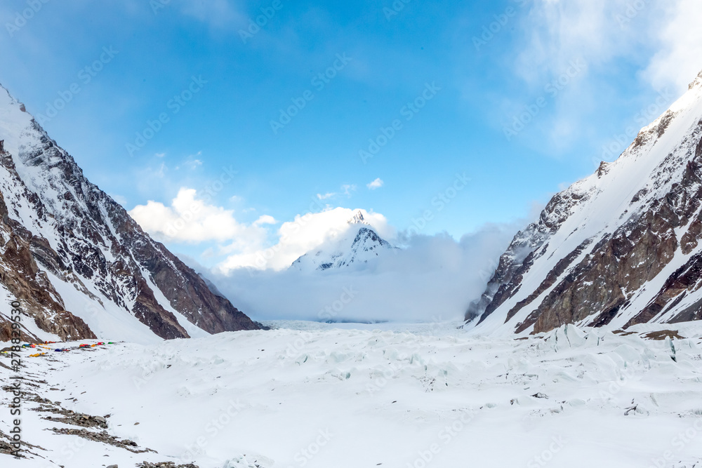 Fototapeta premium K2 mountain peak, second highest mountain in the world, K2 trek, Pakistan, Asia