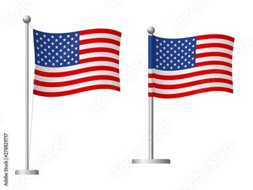 United States flag on pole icon