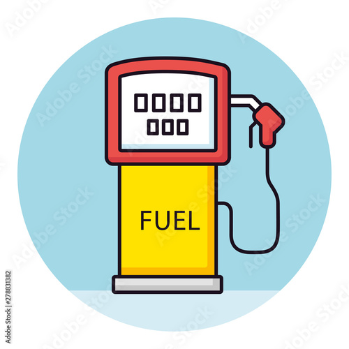 Filling station gas fuel pump icon