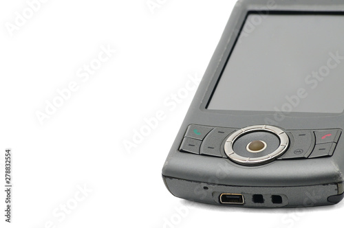 Old style smartphone phone on a white background.PDA phone