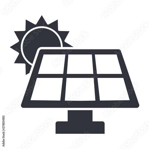 Solar energy panel icon vector illustration