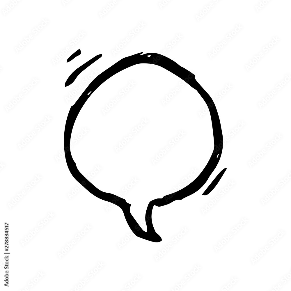 Sketch Hand drawn blank Speech Bubble Sketch Hand drawn blank Speech Bubble