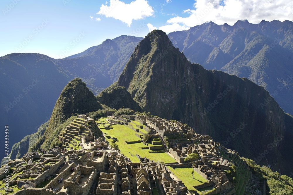 Machu Picchu ruin in the Andes Mountains, Peru