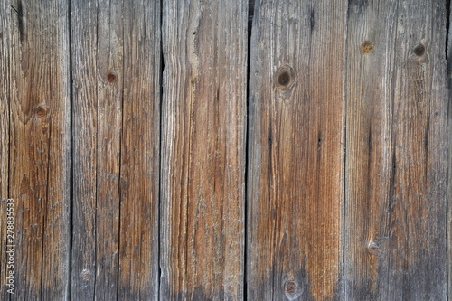 A part of old brown wooden door. 