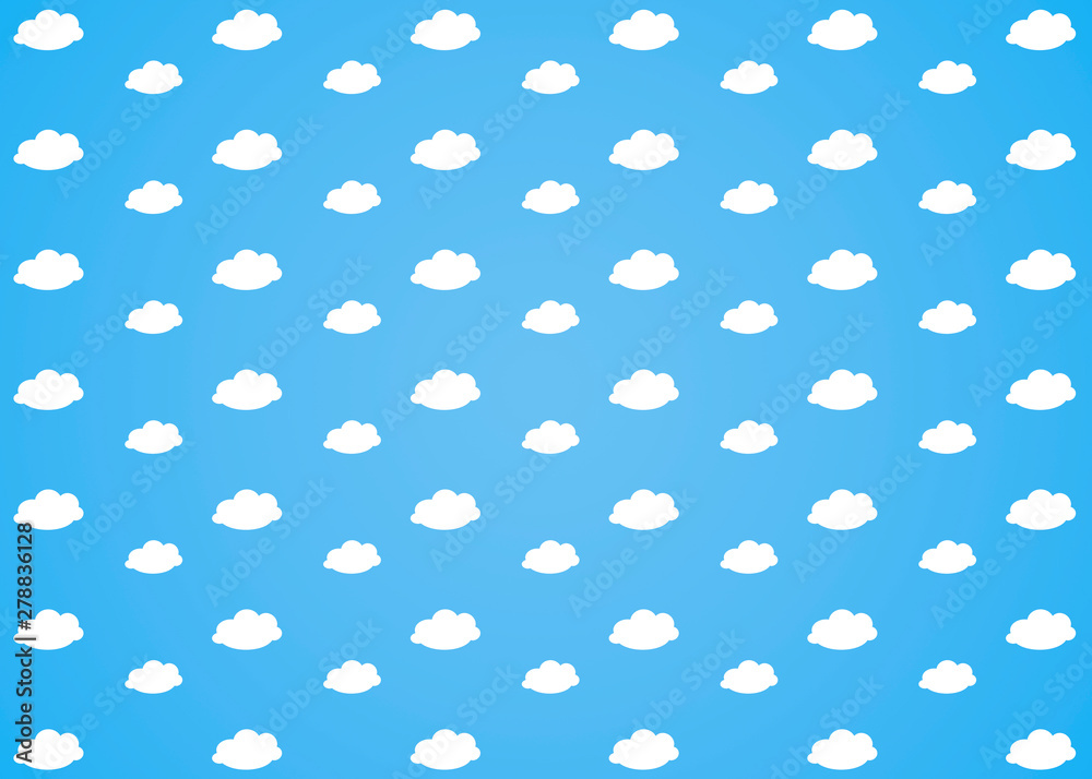 white clouds on blue sky background - obrazy, fototapety, plakaty 