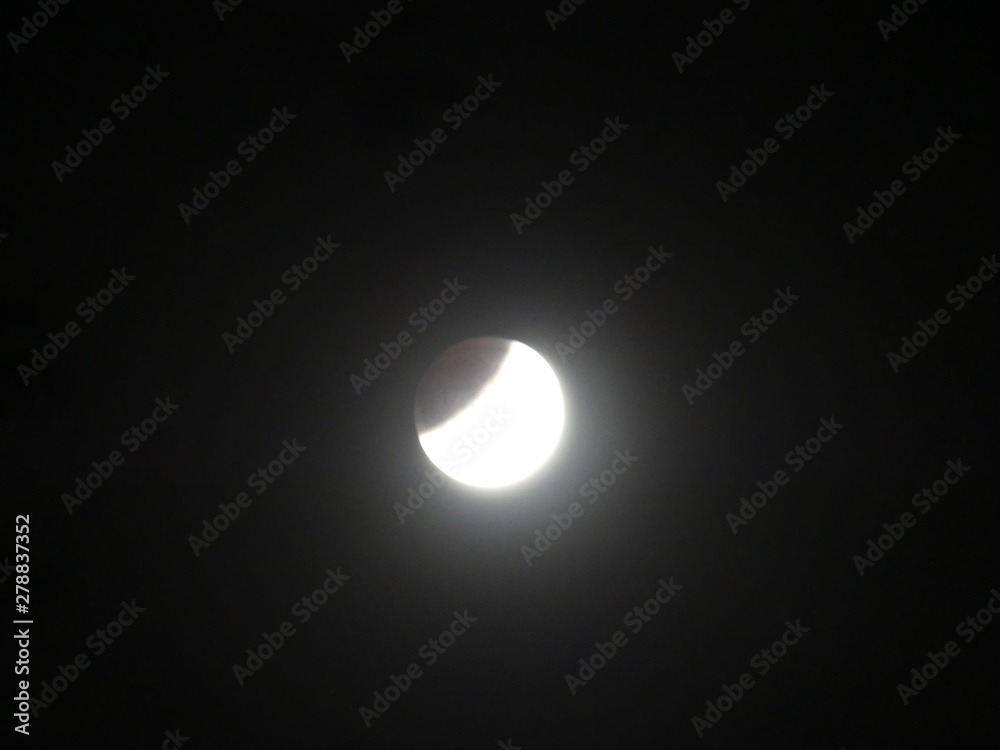  Lunar Eclipse. View of the moon.