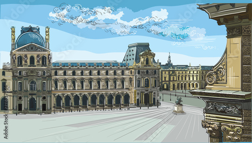 Colorful vector hand drawing Paris 10