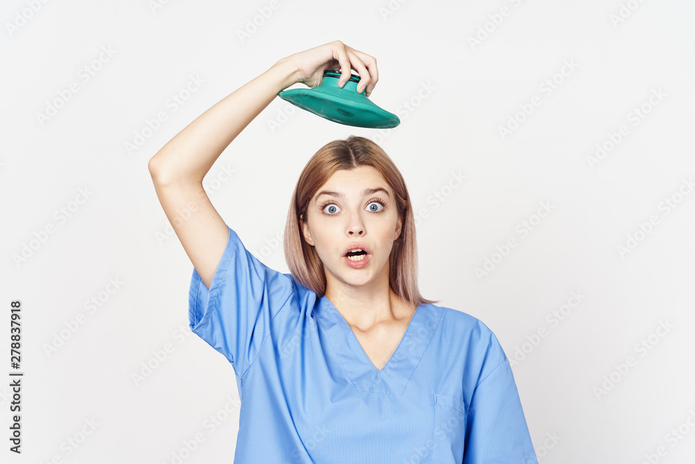 Female doctor medicine headache Female doctor medicine headache