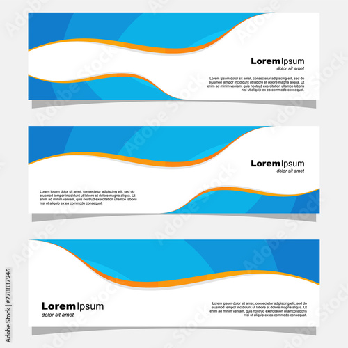 set of abstract banners