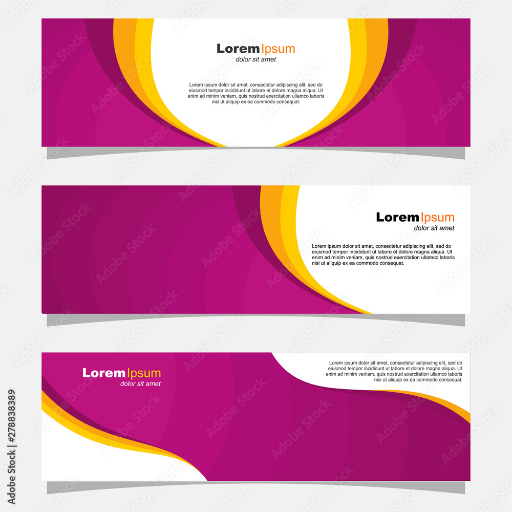 Fototapeta premium set of abstract banners