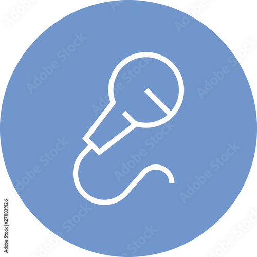 Hand Held Microphone Outline Icon