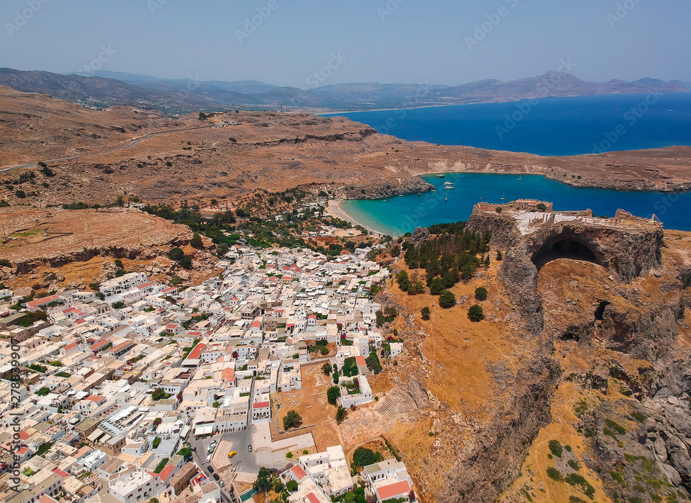 Mediterranean sea view from rhodes hi-res stock photography and