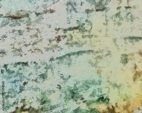 Close up oil paint abstract background. Art textured brushstrokes in macro. Part of painting. Old style artwork. Dirty watercolor texture. Modern pattern. Chaotic splashes. Multi-colors design. © Alexandr