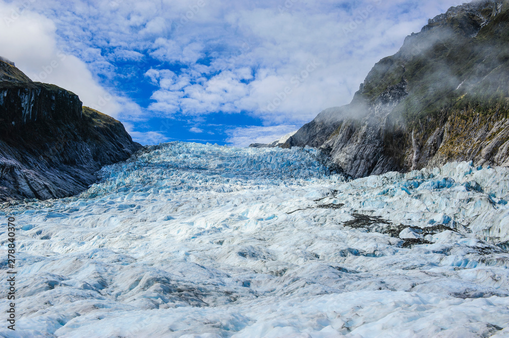 The huge icefield of the Fox Glacier, South Island, New Zealand Stock Photo  | Adobe Stock